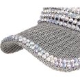 thumbnail image 4 of Mujeres Gorra de béisbol ajustable con cristales de estrás tachonados para hombre, gorra deportiva informal brillante y brillante, gorra transpirable para el sol, color gris, 4 of 5