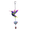 Purple, variant on Metal Hummingbird Wind Chime, Outdoor Wind Chime, Weather Resistant Hanging Bell Ornament, Easy Install Garden Patio Porch Yard Decor, Unique Holiday Housewarming Gift