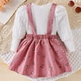 thumbnail image 3 of WOYY Toddler Girls Outfits Puff Sleeve Shirt Blouse Floral Jumper Dress Set, Sizes 2-3T, 3 of 8