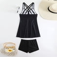thumbnail image 4 of Bathing Suit for Women Two Piece Tankini Swimsuits Sleeveless Tank Tops with Shorts Athletic Swimwear Black M, 4 of 4