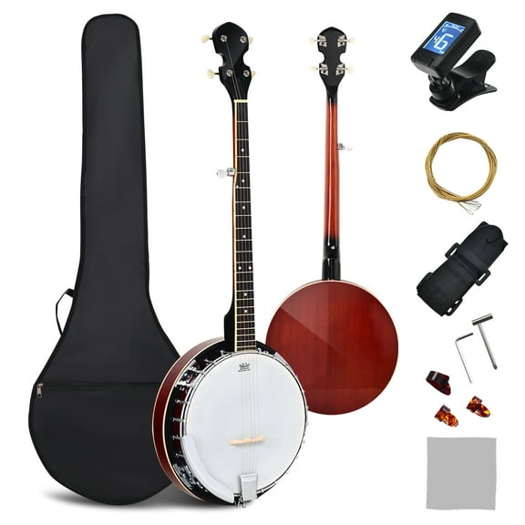 Infans 5-string Banjo, 39” Full Size Banjo w/ 24 Bracket Remo Head