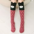 thumbnail image 3 of IWRICH 6 Pairs Knee High Socks Gift Long Crazy Silly Tall Funny Boot Cute Animal Fun Socks Watermelon Red, 3 of 4
