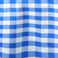 thumbnail image 2 of Efavormart 108" Round BLUE/WHITE Checkered Wholesale Gingham Polyester Linen Picnic Restaurant Dinner Tablecloth, 2 of 9