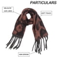 thumbnail image 3 of Bufanda cálida para mujer, chal colorido, suave, cómodo, elegante para clima frío, bufanda grande con estampado de leopardo y flecos de jacquard, bufanda larga de moda, borlas de cola de, 3 of 5