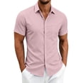 thumbnail image 3 of Kezqiaxn Oversized Shirt Men Summer Short Sleeve Business Work Button Up Shirt with Pockrt Fashion Clothing 2026, 3 of 8