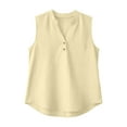 thumbnail image 4 of Womens Cotton Linen Tank Tops, Sleeveless Shirts for Women Lightweight Casual Plus Size Solid Color Button Up V Neck Dressy Blouses, 4 of 5