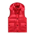 thumbnail image 2 of Zimjoy Red Puffer Vest for Men Thick Detachable Hooded Windproof Heated Vest Thermal Big and Tall Puffer Jacket Men Casual Lightweight Zip Up Outdoor Vests with Pockets, Red 3XL, 2 of 4