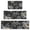Dark Pioneer Flower, variant on Green - Based Black and White Geometric Feather Pattern Kitchen Rugs Sets Of 3,Kitchen Runner Rugs Non Skid Washable,Decorative Kitchen Floor Mats for Kitchen,Sink,Laundry,17"x30" 17"x47" 17"x59"