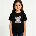 thumbnail image 2 of Girls Graphic Tees Cute Koala Snowflake Kids T Shirt Winter Snow 100% Cotton Short Sleeve Soft Tops 4-13Y, 2 of 5