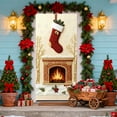 thumbnail image 4 of ToyKingdee Christmas Gingerbread Door Cover Window Banner Front Door Porch Sign Village Displays Christmas Indoor Outdoor Decor Holiday Winter House Decoration, 4 of 6
