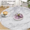 thumbnail image 4 of Rongbuk 23.6" Round Bar Table, Bistro Pub Table, Adjustable Height Pub Table, 360° Swivel Cocktail Bar Table with Metal Base and MDF Top, Suitable for Small Space, Bar, Bistro, Café, 4 of 5