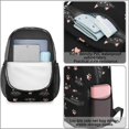 thumbnail image 4 of Black Cat and Dog Paw Print Black Pattern 17" Waterproof Oxford School Backpacks for Teens, S-Shape Padded Straps, for School, Travel, Hiking, Camping, 4 of 5