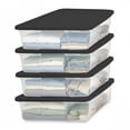 thumbnail image 1 of Homz Snaplock 28 Qt Bac de Rangement Transparent avec Couvercle (Lot de 4), 1 of 12