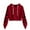 Wine, variant on Fesfesfes Women Hooded Casual Long Sleeve Tops Ladies Printed Sweatshirt Short Blouse Under $10