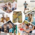 thumbnail image 6 of OUSIMEN Men's Board Shorts Quick Dry Men's Novelty Swimwear with Mesh Mens Briefs, 6 of 7