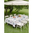 thumbnail image 4 of Outdoor Tablecloth with Umbrella Hole for Patio/Picnic/Party/Camping, Spring Floral Waterproof Table Cloth Rectangle Table Cover Washable, Blue Cherry Flowers Blossoms Beige (60"x 120"), 4 of 8