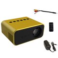 thumbnail image 1 of Mini proyector HD 1080P WiFi portátil Android 6,0 ​​Home Cinema para proyector de vídeo 1080P 2400 lúmenes teléfono inteligente 3D Beamer Sistemas de cine en casa Amarillo Enchufe de EE. UU., 1 of 6