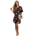 thumbnail image 5 of MINTREUS Women's Valentine's Day Nightgown Short Sleeve Nightshirt V Neck Sleep Shirt Loose Loungewear Casual Sleepwear S-3X, 5 of 7