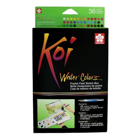 UPC: 0084511306844 | Sakura Koi Watercolor Pocket Field Sketch Box Set 36-Colors