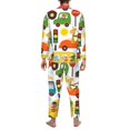thumbnail image 5 of Kll Transports With Animals Sleepwear Mens Flannel Pajamas,Long Cotton Pj Set, 5 of 9