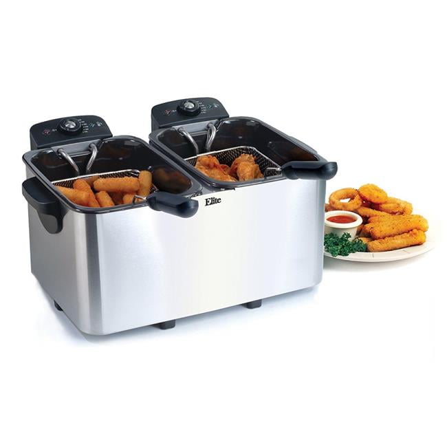 8 qt. Dual Deep Fryer, Stainless Steel