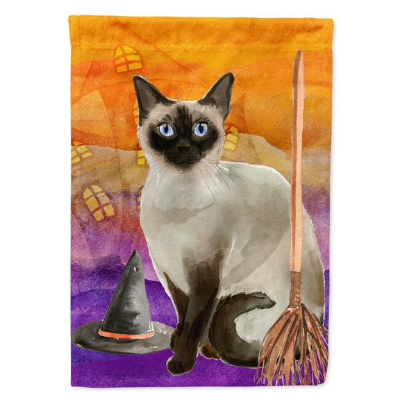 Siamese Halloween House Flag