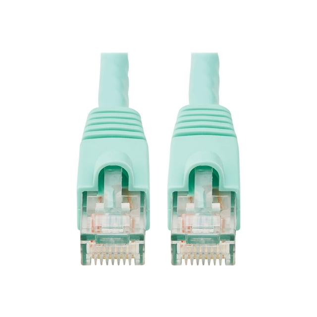 Eaton Tripp Lite Series Aqua (RJ45 Cat6a 25 ft UTP 10G Snagless Ethernet Cable M/M),. (7.62 M) - Câble de Raccordement - RJ-45 (M) à RJ-45 (M) - 25 ft - UTP - CAT 6a - Sans Accrochage, Échoué - Bleu Aqua