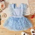 thumbnail image 2 of MEZZALL Girls Fly Sleeve Cartoon Romper Bodysuits One-Pieces Dress Cozy Toddler Baby Wear 0-3M, 2 of 4