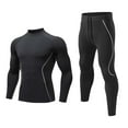 thumbnail image 4 of Homme Couleur Unie Mode Décontractée Base Élastique Extérieur Course pour Entraînement Physique Col Montant Ensembles, 4 of 9