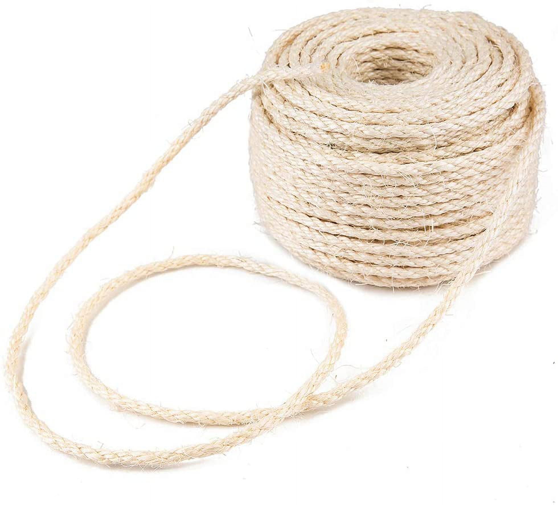 Sisal Twine - Thin Natural Fiber Rope on Spool - Rope for Cat Scratching  Post Sisal Rope for Cat Scratcher, Cat Tree Replacement Parts, Pet Toy -  Decorative Cordage for Crafts, Pole