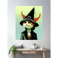 thumbnail image 2 of The Cat Witch Poster Wall Art, Modern Wall Decor For Living Room Bedroom, 24x36 UNFRAMED, 2 of 3