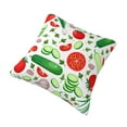 thumbnail image 3 of YFYANG Square Decorative Throw Pillow Case (Without Pillow Insert), Vegetable and Fruit Doodle Bedroom Sofa Car Cushion Cover, 24"x24", 3 of 9