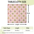 thumbnail image 2 of Floral Fairy Princess Pattern Square Fitted Tablecloth with Elastic Edge,Square Table Cover,Washable Elastic Table Cover for Home Kitchen Party Decor 34"x34", 2 of 6
