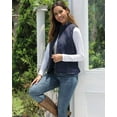 thumbnail image 2 of Sinrella Women Quilted Vest, Stand Collar Lightweight Zip Padded Gilet Outerwear Coats Dark Blue XL, 2 of 5