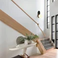 thumbnail image 5 of Claxy Black Wall Light Fixture with Globe Milk Glass Shade 1-Light, 5 of 6