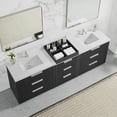 thumbnail image 4 of Santarem 96" Combine Double Vanity in Oak Weathered Black with Quartz Stone Top, 4 of 16
