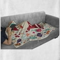 thumbnail image 6 of Christmas Soft Flannel Fleece Throw Blanket, Jolly Santa Theme Vintage Style New Year Tree Leaves Hearts in Autumn Colors, Cozy Plush for Indoor and Outdoor Use, 50" x 60", Multicolor, by Ambesonne, 6 of 6
