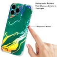 thumbnail image 3 of Allytech iPhone 12 & iPhone 12 Pro Case and Cover Marble, TPU Soft Rubber Silicone Anti-Fall Shockproof Skin for Women Girls Mens Cover for iPhone 12 Pro/iPhone 12 6.1 inch 2020, Green Marble, 3 of 6