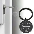thumbnail image 2 of Hearth & Gear Musical Themed Keychain Stainless Steel Note Pendant Classic Play Souvenir Customizable With Engraved Letters Portable Scratch Keychain, 2 of 6