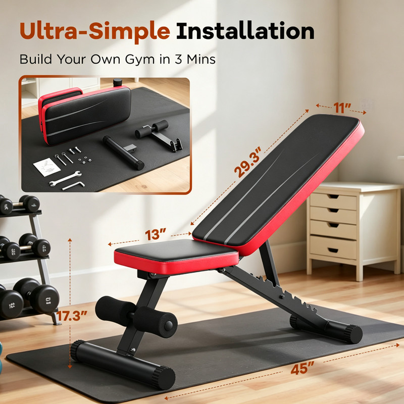 FED Fitness Nicepeople Foldable Weight Bench, 660 Lb Capacity photo 8