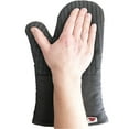 thumbnail image 4 of Oven Mitts, with The Heat Resistance of Silicone and Flexibility of Cotton, Recycled Cotton Infill, Terrycloth Lining, 480 F Heat Resistant Pair Grey, 4 of 7