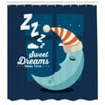 thumbnail image 3 of Ambesonne Saying Shower Curtain, Bedtime Sleep Moon, 69"Wx84"L, Multicolor, 3 of 3