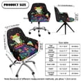thumbnail image 7 of Whosucclay Frog Mushroom Daisy Star Print Swivel Armrest Curved Back Cover, Washable Home Office Desk Chair Covers, Dustproof Stretch Wingback Dining Chair Cover Protector, for Vanity Living Room, 7 of 7