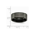 thumbnail image 6 of Titanium Polished 8mm Black IP-plated With Satin Stripes Band Size: 12; for Adults and Teens; for Women and Men, 6 of 6