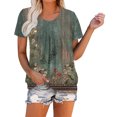 thumbnail image 4 of Rezuofi 2 Pcs Womens Casual Short Sleeve Tunic Tops Scoop Neck T Shirts Summer Loose Fit Tunics, 4 of 6
