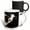 Multicolor, variant on 3drose, Black and White Dairy Cow Painting, 11oz Two-tone Black Mug