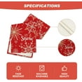 thumbnail image 6 of Red Snowflake Let It Snow Winter Table Runner, Seasonal Christmas Kitchen Dining Table Decoration for Home Party Decor 13x120, 6 of 6