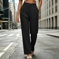 thumbnail image 6 of LEAVINGSUO Business Casual Pants for Women Solid Color Work Commuting Versatile Suit Pants With Pockets Black S, 6 of 6
