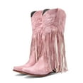 thumbnail image 6 of Dakaela Western Knee High Boots for Women Fringe Cowboy Long Boot Tassel Winter Cowgirl Dress Shoes, 6 of 8
