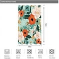 thumbnail image 6 of Spring Flower Shower Curtain for Bathroom Decor 36Wx72H Stall Pink Small Half RV Floral Green Leaves Farmhouse Rustic Botanical Art Printed Fabric Polyester Waterproof 7 Pack Plastic Hooks, 6 of 6